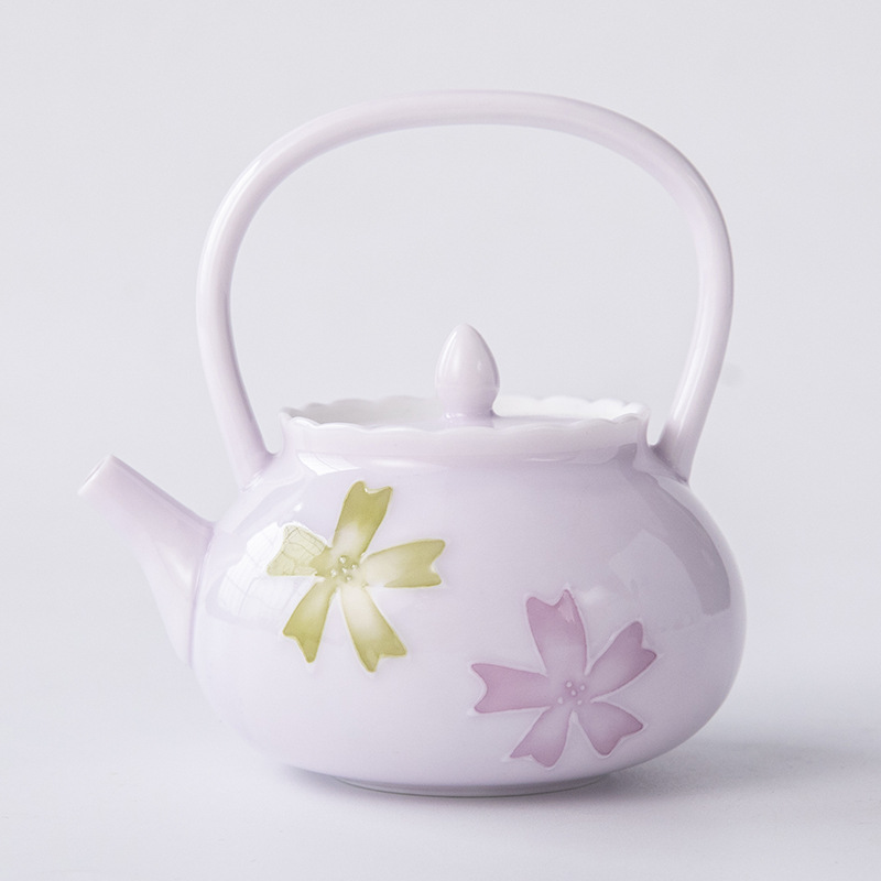 Ấm trà vẽ tay Aritiyaki, ấm cầm xà đơn tráng men, bộ trà Kung Fu sang trọng nhẹ cao cấp gia dụng, dụng cụ pha trà gốm sứ