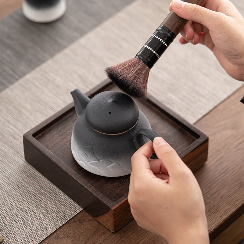 Ngắm Nhìn Núi và biển Hàng Ngàn Dặm Ấm trà Giang Sơn Ấm trà thủ công Gradient Nhỏ gốm đơn Bộ trà Kung Fu Ấm trà cầm tay