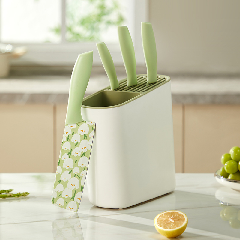 Dao làm bếp Tulip nguyên bản dao inox nhà bếp gia dụng cao cấp dao cắt rau cắt lát dao gọt hoa quả in hoa