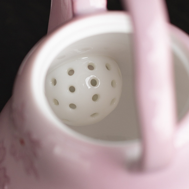 | Don't Nian | Ấm trà Arita vẽ tay "Yunxia Purple" Ấm pha trà hoa màu tím tráng men ấm pha trà bộ trà Kung Fu gốm