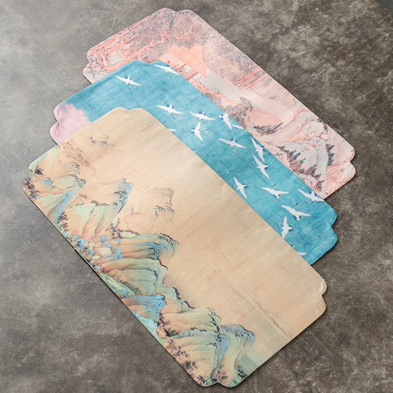 Thảm pha trà khô vải không thấm nước đệm bàn trà khăn bàn trà phụ kiện bàn trà khay trà Bộ trà Kung Fu Khăn trà vải trà Thiền kiểu dáng nhỏ