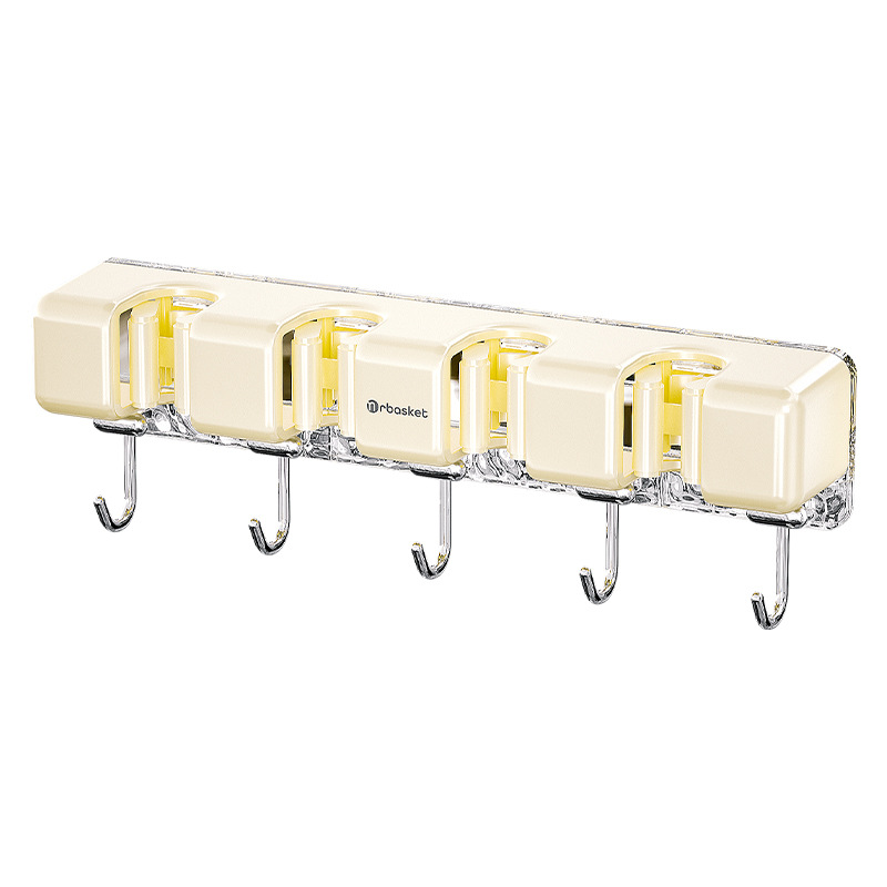 Giá treo cây lau nhà móc kẹp Cây lau nhà không cần đục lỗ treo tường nhà vệ sinh giá Đựng Cây lau nhà cố định mạnh mẽ kẹp kẹp kẹp chổi