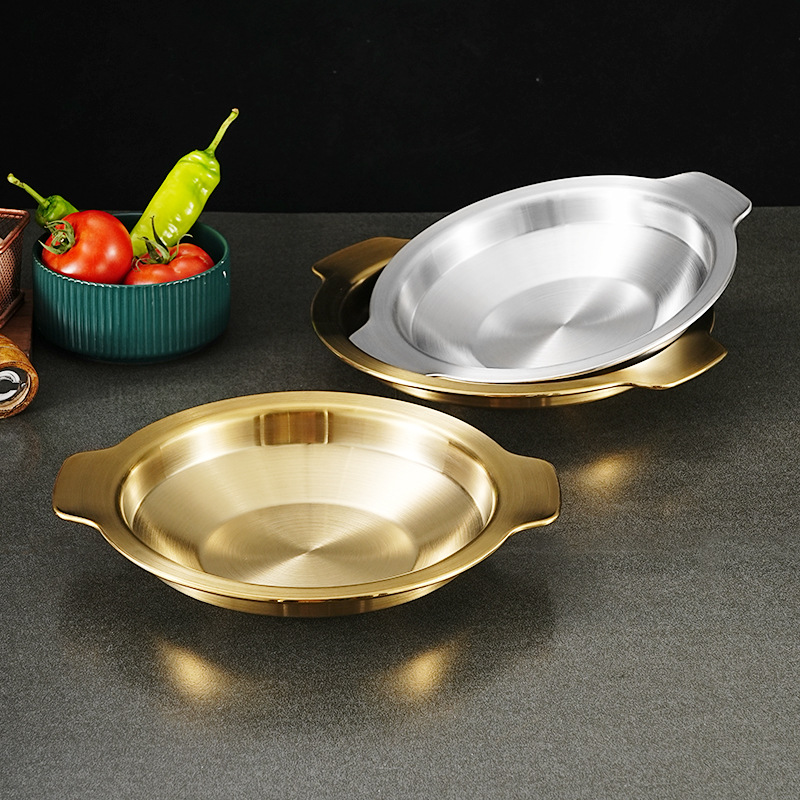 Nồi lẩu khô kiểu Hàn Quốc inox 304 size 24-30cm PBCP14