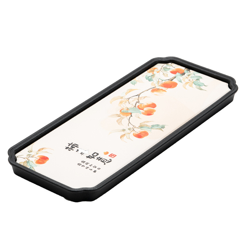 Khay pha khô hút nước cổ điển kiểu Trung Quốc khay trà gia dụng khay thoát nước hình chữ nhật nhỏ văn phòng khay đựng trà khay đựng ấm