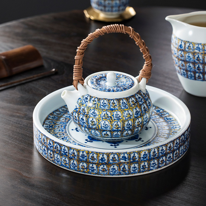 Ấm đun trà trong lò gốm sứ Ấm đun nước dung tích lớn gia dụng Ấm pha trà tráng men soda cao cấp kiểu Trung Quốc