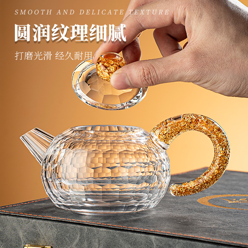 Bộ trà pha lê bán hàng trực tiếp nhà máy bộ trà du lịch di động ấm trà Kung Fu đơn giản tách trà bộ quà tặng