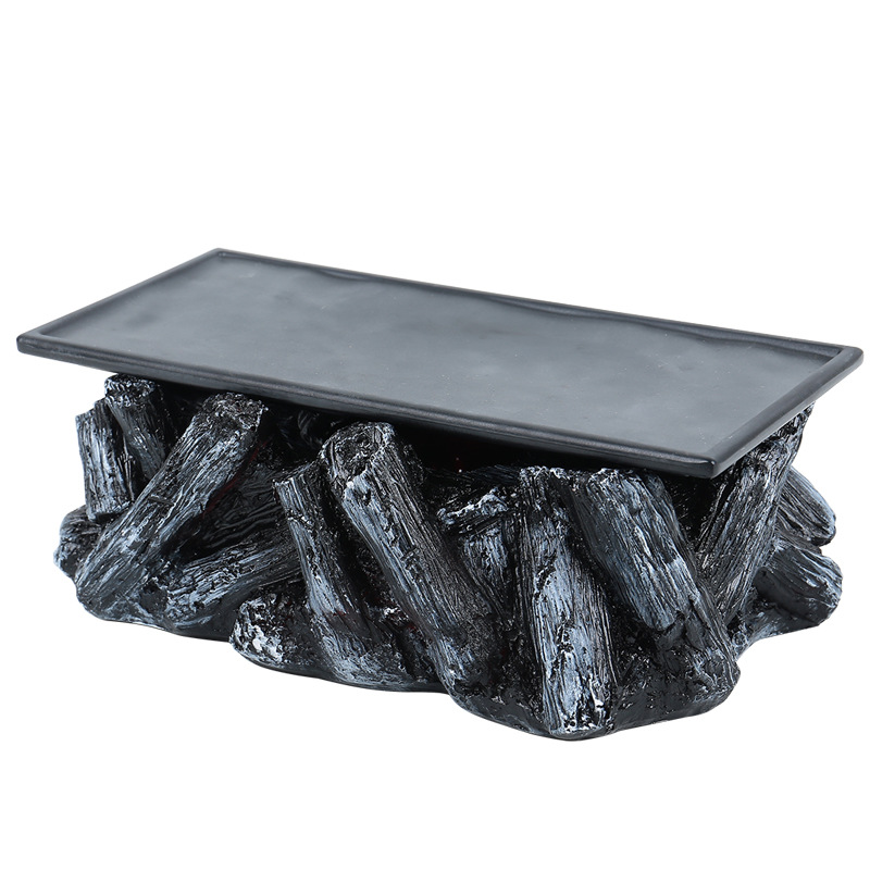 Huoyanshan sườn đĩa đá khô bộ đồ ăn bày bàn trang trí đồ nướng lửa sáng tạo đặc trưng khách sạn sẽ bốc khói nổi tiếng trên mạng