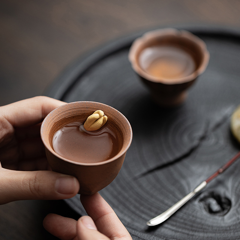 Thiết kế nguyên bản gốm cổ điển phong cách quốc gia cốc chủ sở hữu bùn đá dung tích nhỏ văn phòng gia dụng cốc trà gốm thô cốc đơn