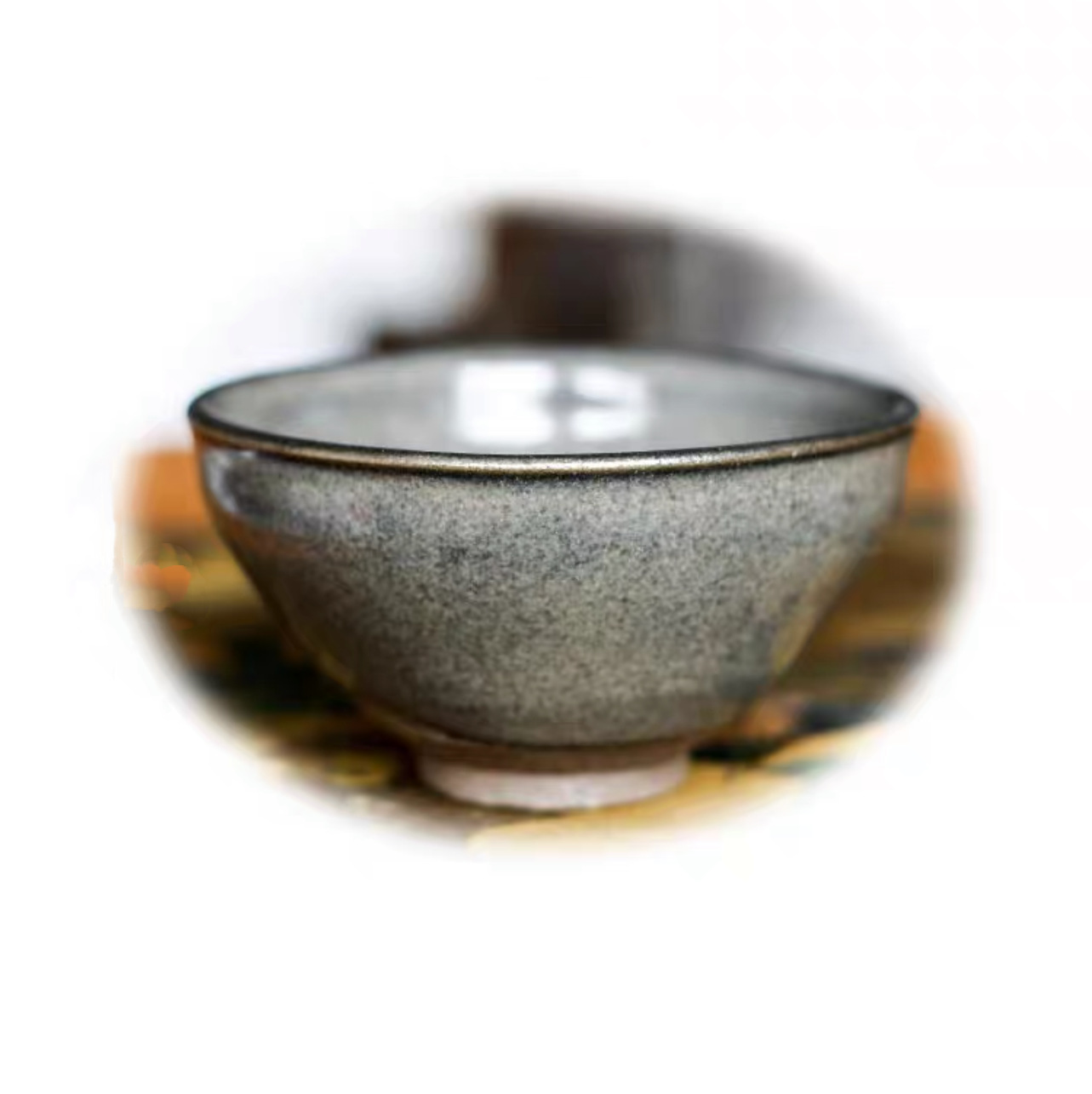 Jianzhan củi đốt tro vỏ phẳng miệng chùm hoàn toàn thủ công cốc trà cốc chủ nhân tách trà cốc sắt nguyên quặng truyền thống Jianzhan phát triển