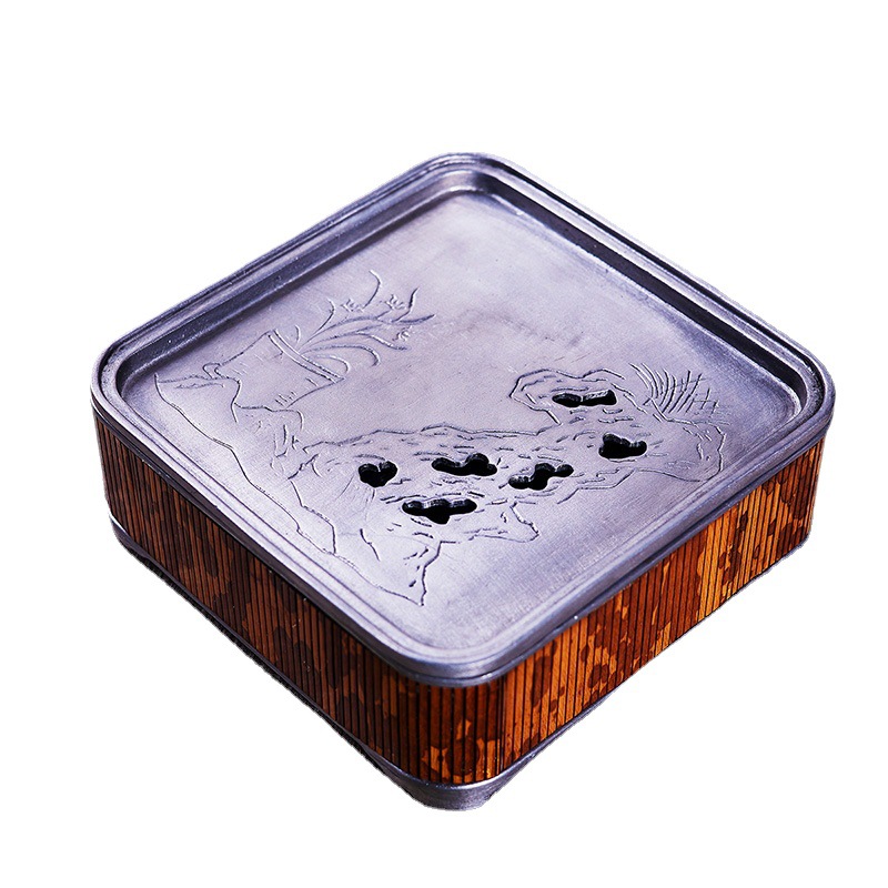 Ấm trà Da'antang, ấm trà thủ công bằng thiếc cũ, ấm trà, phụ kiện trà đạo, giá đỡ ấm trà