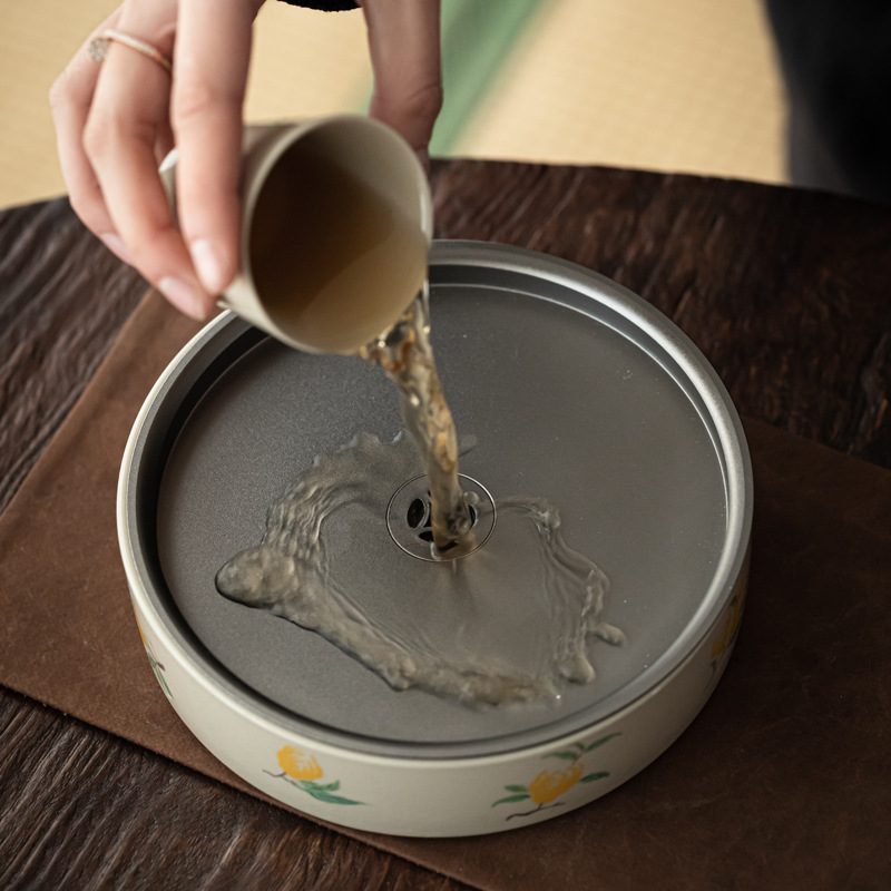 Suying Da'antang tráng men Huanxi Ấm trà Bộ trà Kung Fu Ấm trà bong bóng khô bàn nuôi Ấm Đế ấm khay đựng nước