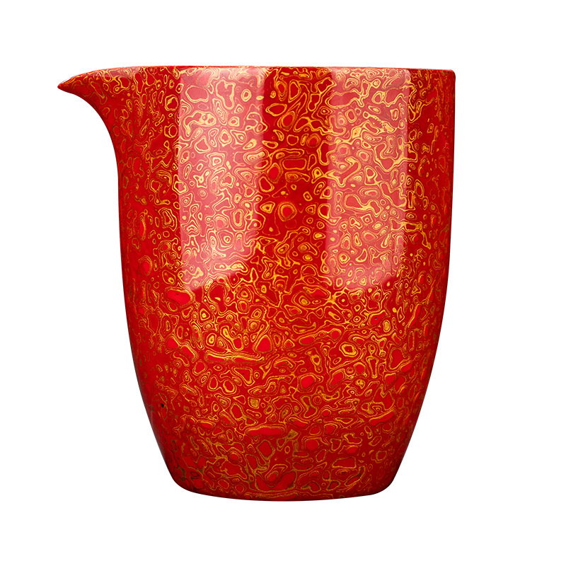 Dụng cụ chia tách trà gia dụng bằng tay cao cấp dụng cụ pha trà công phu mạ vàng phụ kiện cốc trà cốc đồng nhất bao bì hộp quà