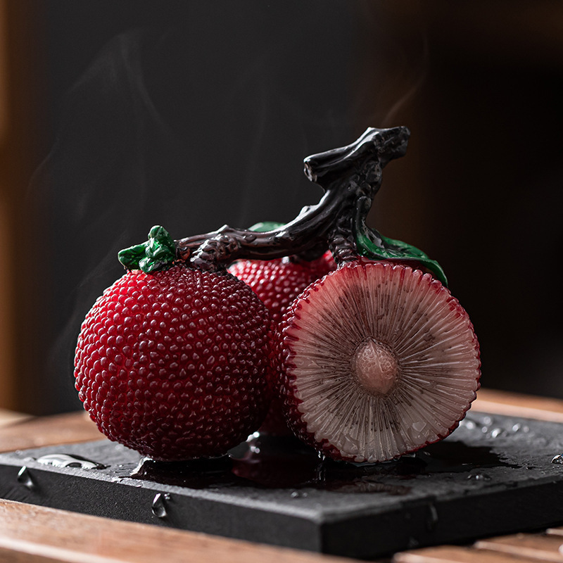 Đồ trang trí thú cưng trà vải thiều đổi màu có thể nâng cao dễ thương sáng tạo cá tính trà trái cây vui chơi phụ kiện bán buôn