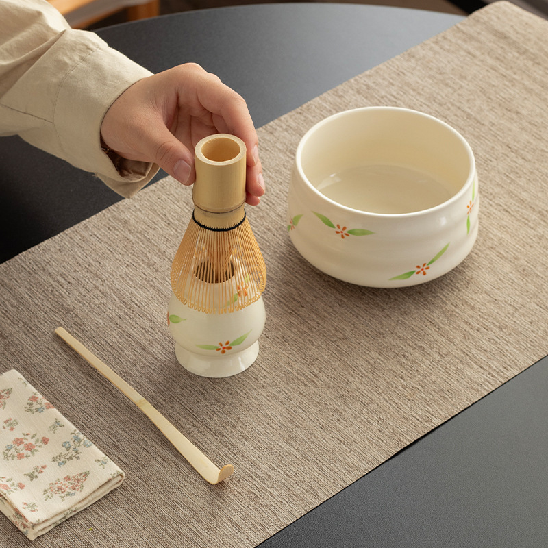 Bát Matcha Bộ ấm trà Matcha Trung Quốc Bộ ấm trà Bàn chải Matcha tre Baibenli vào thời nhà Tống