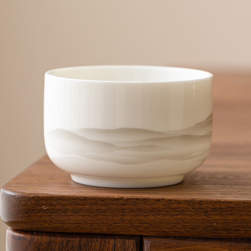 Cốc ngọc bích mỡ cừu, cốc rửa trà, cốc đựng nước cỡ nhỏ, gốm sứ xây nước, cốc đựng trà, dụng cụ trà Kung Fu kiểu Trung Quốc gia dụng, phụ kiện trà đạo