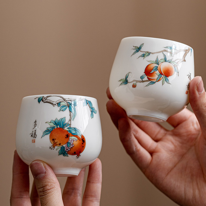 Cốc Trà Ngọc Bích béo cừu quả cốc chủ nhân cốc đơn cốc trà gốm sứ chuyên dụng cá nhân cốc trà lớn