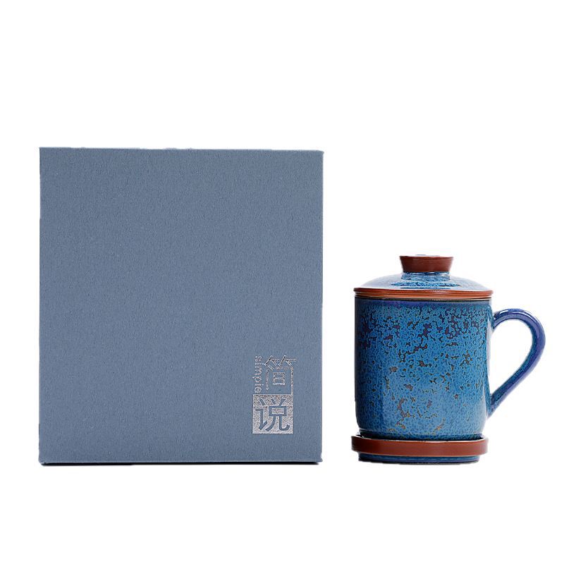 Tang She Zhang Jinxi Floating Jade Blue Jade Tea Tách tách trà cao cấp Cốc lọc nước văn phòng gốm sứ
