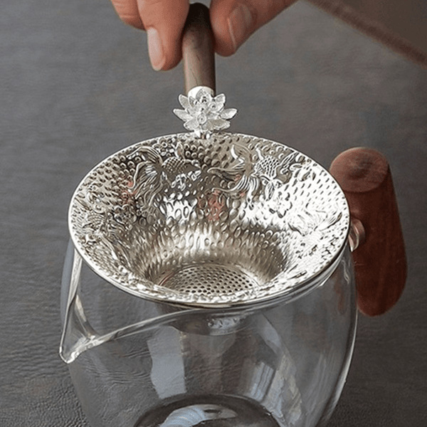 Lọc trà sáng tạo lọc trà lọc trà gia dụng phễu lười lọc trà cao cấp phụ kiện trà đạo lưới lọc