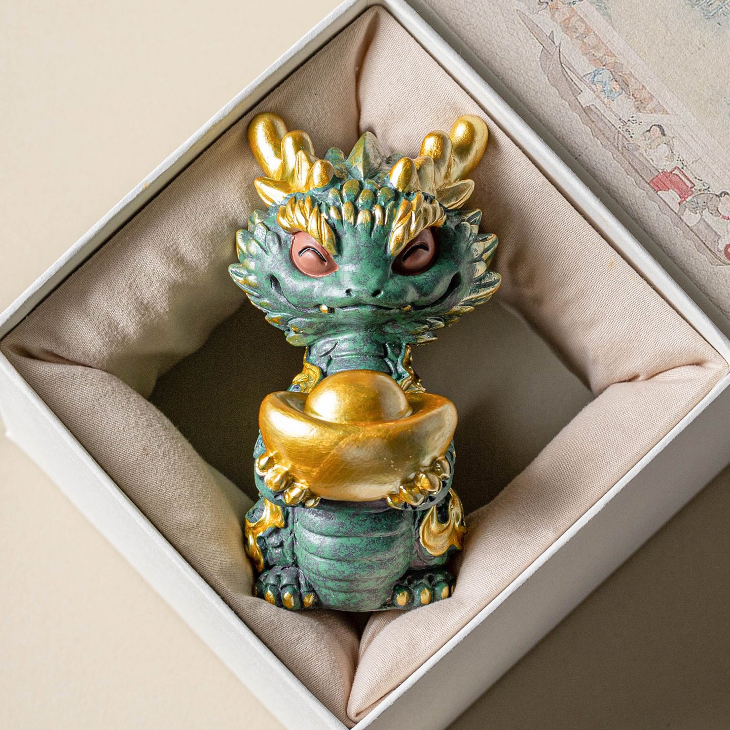 Đồ trang trí nhỏ kiểu Trung Quốc đồ trang trí bằng đá sa thạch xanh sáng tạo lối vào may mắn