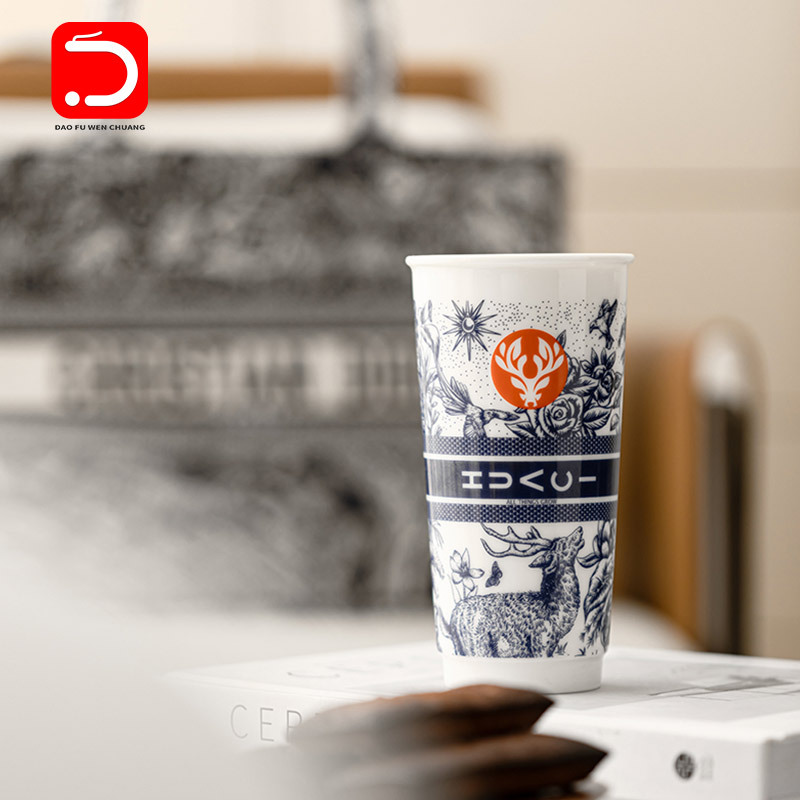 Cốc cốc Coke cốc sứ cốc nước nhà thiết kế cốc bia phong cách sành điệu gia dụng văn phòng lớn logo sáng tạo