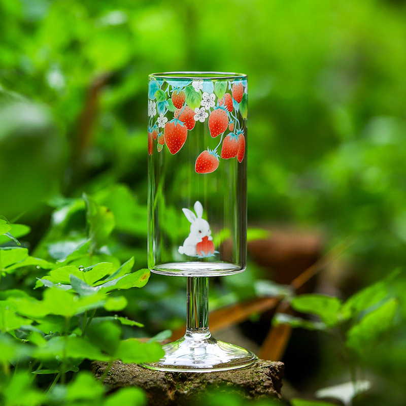 Cốc trà chân cao thủy tinh, cốc trà xanh chân cao, Cốc pha trà, cốc hương thơm, Cốc pha trà sáng tạo, Cốc pha trà