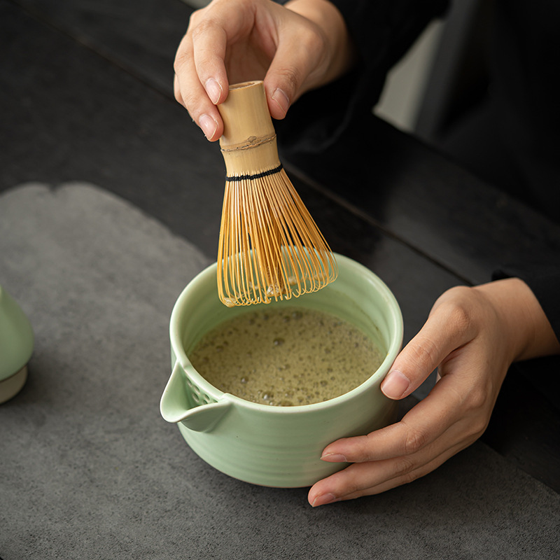 Ấm trà gốm sứ Ru Kiln, bộ bát matcha đứng, bộ dụng cụ pha trà Baixi, bộ dụng cụ pha trà, dụng cụ trà đạo