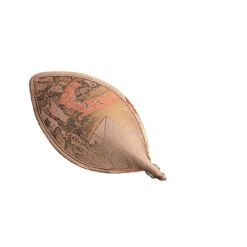 Phong cách Trung Quốc đan tre, satin, sơn mài lớn, mây, khăn lau, lá, trà, trà, trà sen, trà tre, trà sen, phụ kiện muỗng cà phê