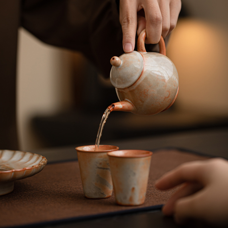 Ấm trà Shiye cổ điển ấm trà gốm sứ gia dụng ấm trà lọc lỗ bóng nhỏ ấm trà cầm tay bộ trà Kung Fu