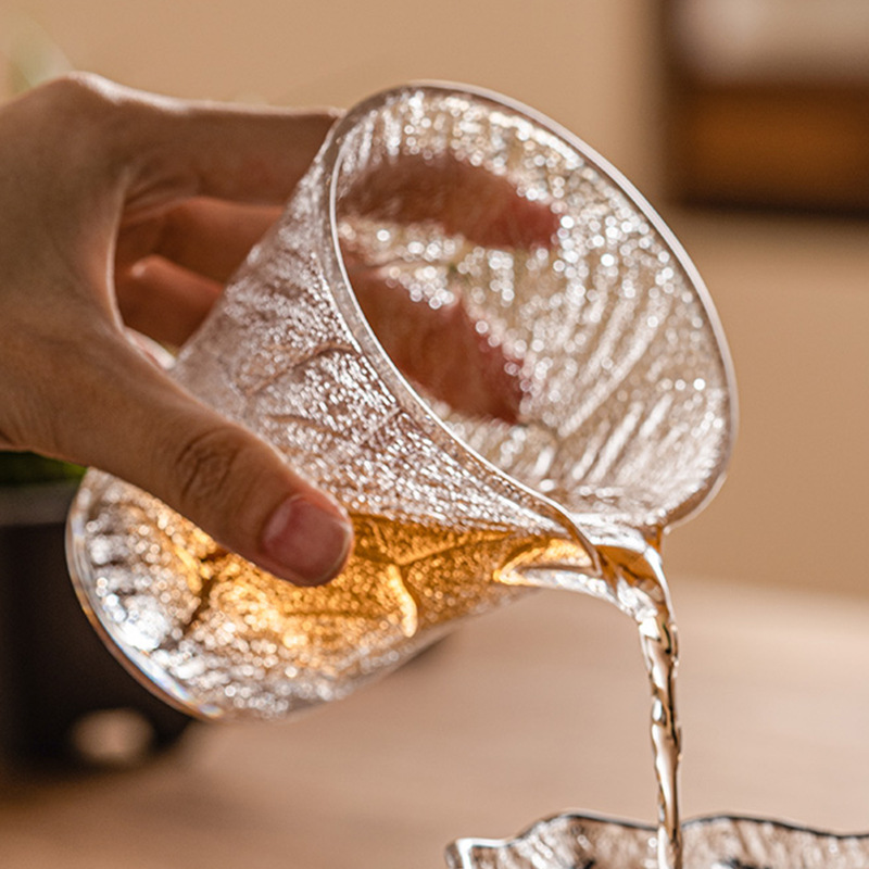 Pha lê Yunwu Trà Biển Đường Cốc Thủy Tinh Cao Cấp Phụ Kiện Bộ Trà Kung Fu Dụng cụ Chia Trà Gia Đình Cốc Công cộng