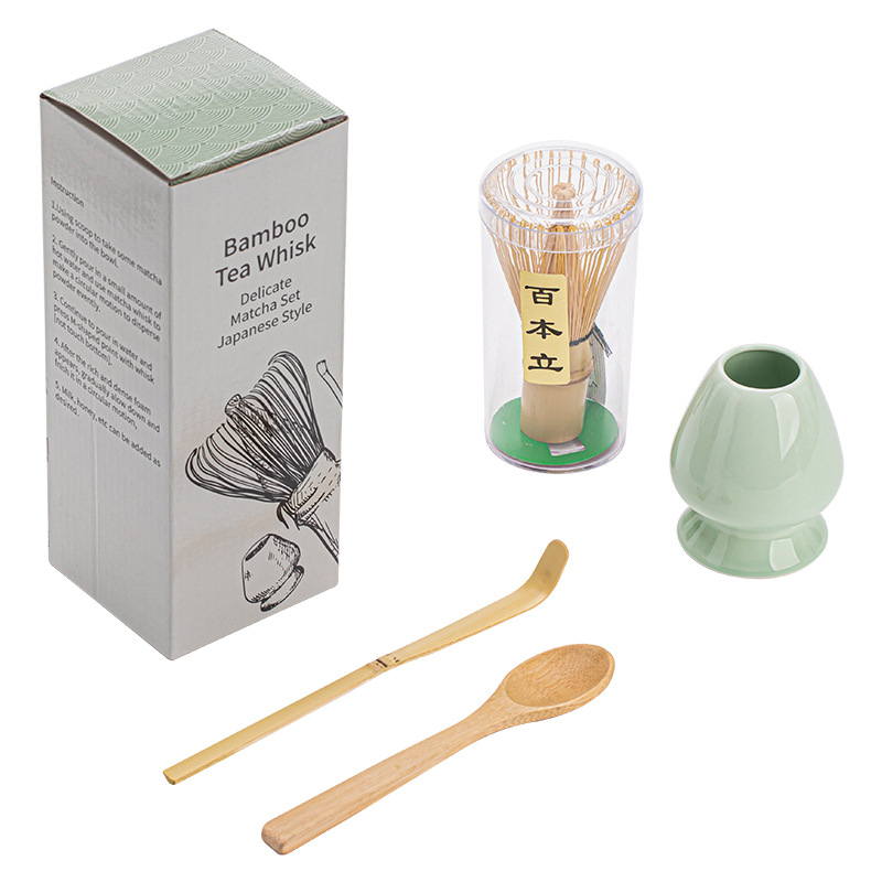 Hộp màu Dụng cụ Matcha Bình trà gốm lớn Bình trà đứng kiểu Nhật Bình trà ghế Phụ kiện trà giả Song Point