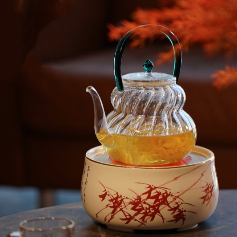 Sản phẩm mới của Yingge Burning, màu phấn, Zhuzhu, lò gốm điện, bình gốm sứ gia dụng, bình pha trà điều khiển từ xa không dây im lặng