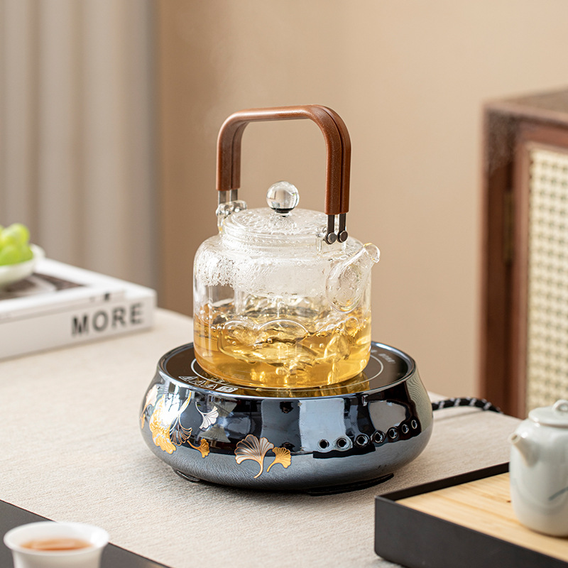 Dụng cụ pha trà bằng gốm điện Ấm đun nước thủy tinh chuyên dùng để pha trà dùng điện gia dụng cụ pha trà tích hợp bếp pha trà