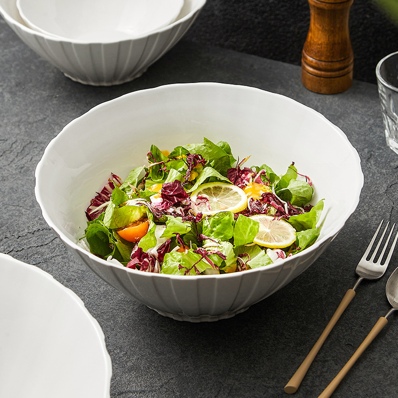 Dòng sản phẩm gốm sứ Mẫu dòng 2024 gia dụng Bát mới nhẹ sang trọng cao cấp Bát súp bát lớn Bát mì Bát Chân nhọn