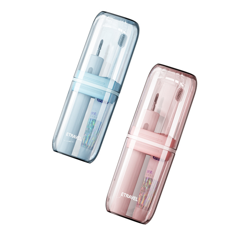 Bộ đồ vệ sinh cá nhân du lịch ETRAVEL, cốc đựng bàn chải đánh răng điện, cốc đựng bàn chải nhỏ cầm tay, hộp đựng kem đánh răng