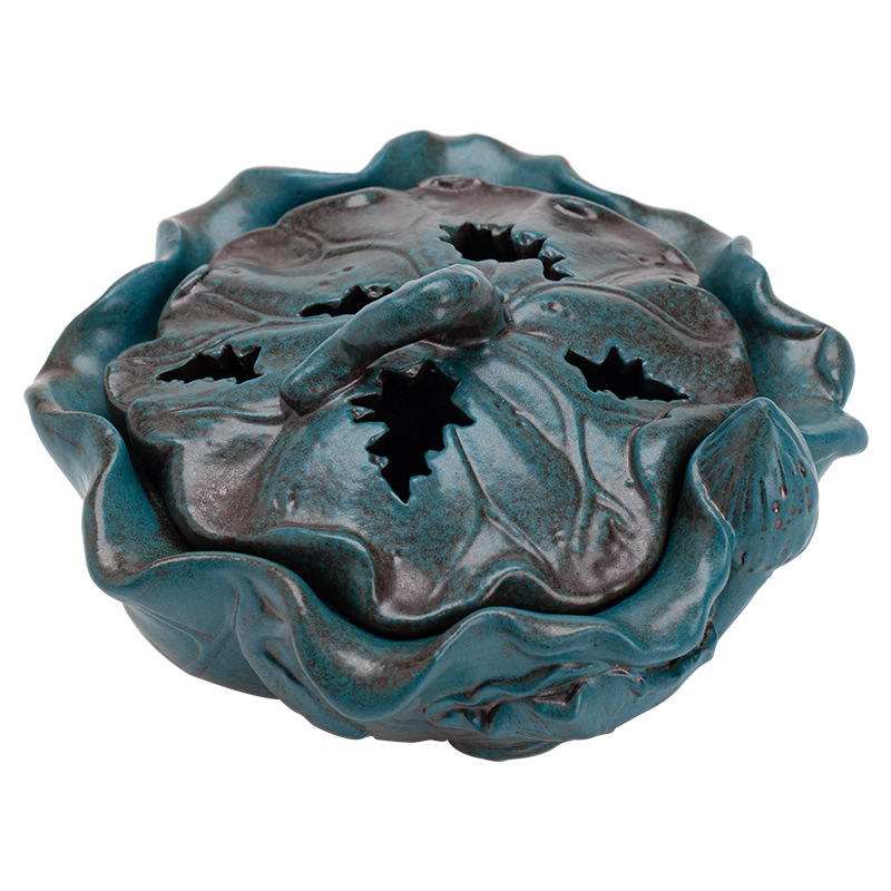 Lư hương Yuehe, lư hương có nắp, lư hương, ghế hương cỡ nhỏ, phụ kiện trà đạo trang trí để bàn gia dụng