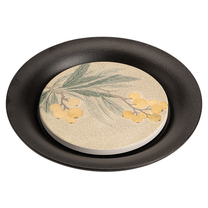 Ấm hút gốm đen, trà khô nhanh gia dụng, Khay trà bàn pha khô cỡ nhỏ, Khay trà, phụ kiện Bộ trà Kung Fu