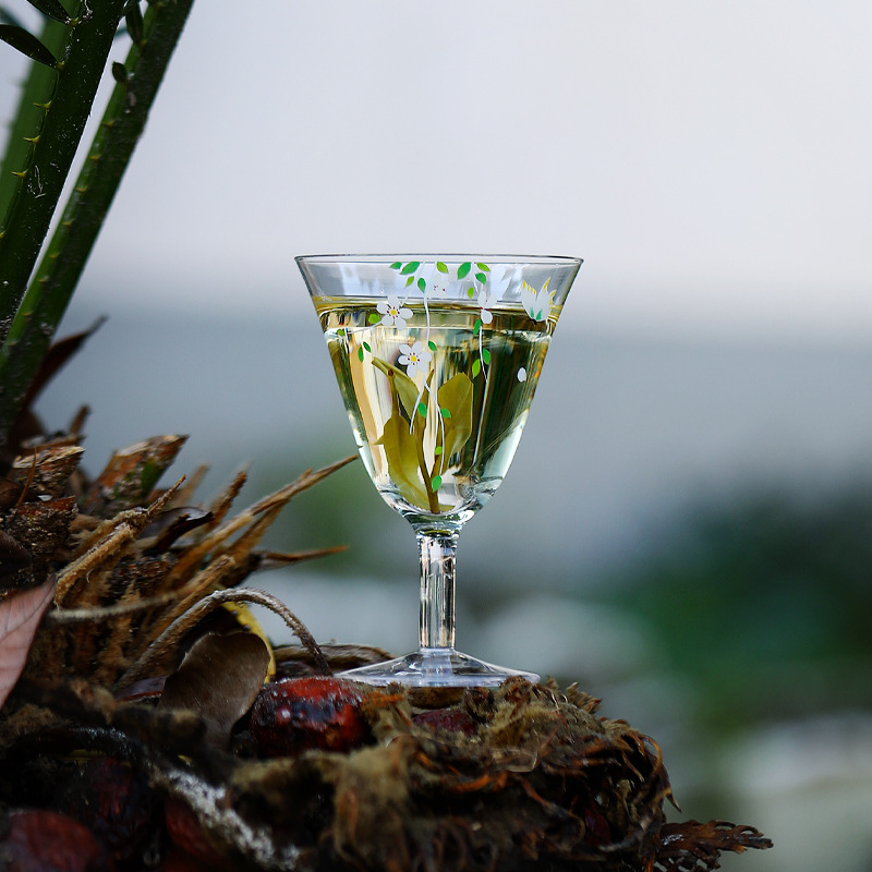 Lễ hội hoa cốc hình nón cốc chủ cốc nếm trà cốc đơn cốc nếm trà xanh cốc thủy tinh chịu nhiệt dày cốc rượu.