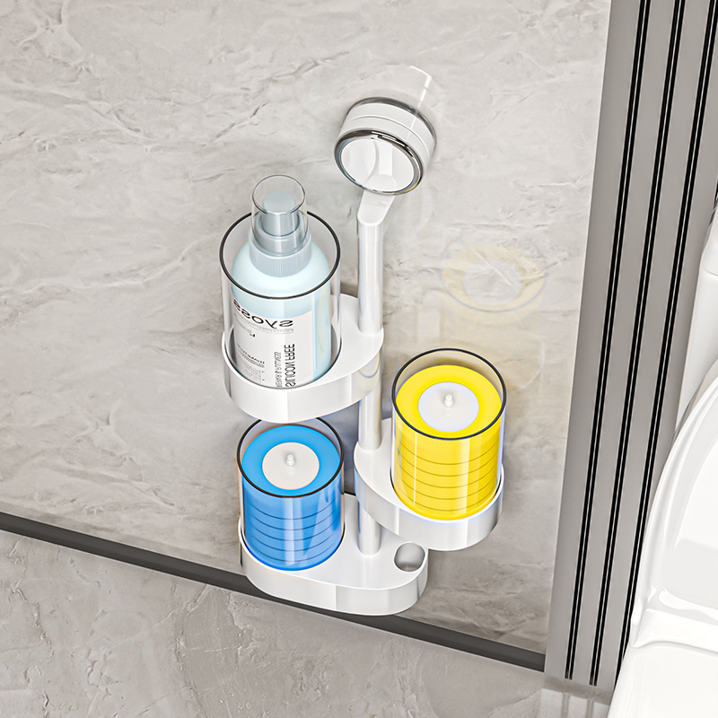 Bàn chải nhà vệ sinh dùng một lần cốc hút không có góc chết 2024 kiểu mới treo tường có thể xoay gia dụng bàn chải vệ sinh nhà vệ sinh