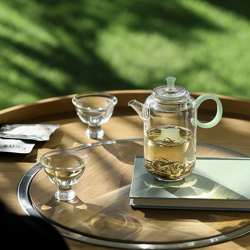Ấm pha lạnh thủy tinh chịu nhiệt borosilicat ấm đơn bộ trà Kung Fu ấm pha trà chuyên dụng trà xanh ấm trà hoa gia dụng kiểu Nhật