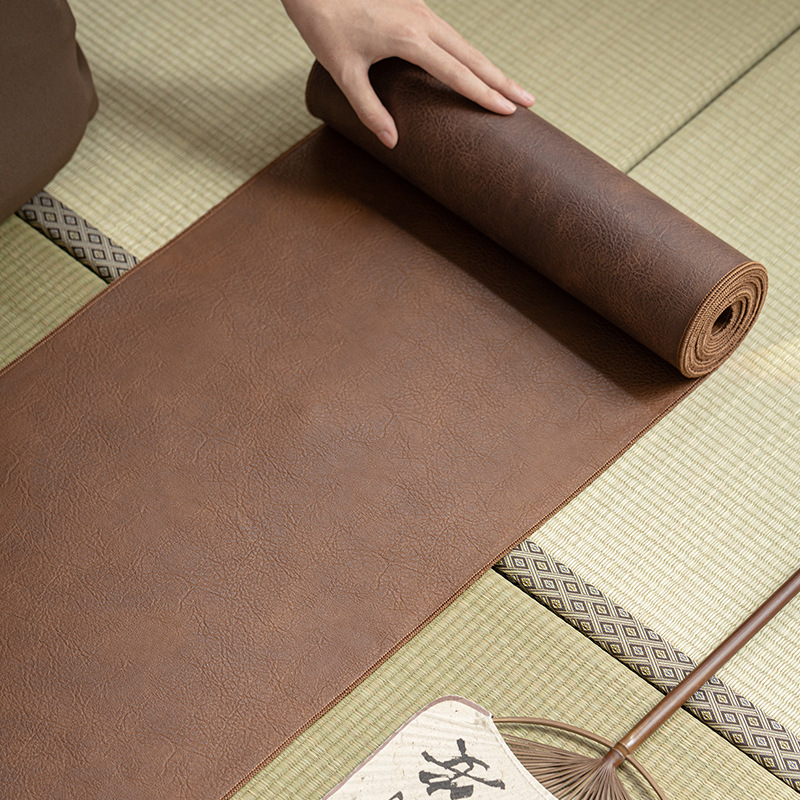 Bàn ghế trà bằng da mẫu mới cờ bàn trà Thiền kiểu mới cờ bàn trà sang trọng nhẹ kiểu Trung Quốc Khăn trải bàn trà Khăn trải bàn trà