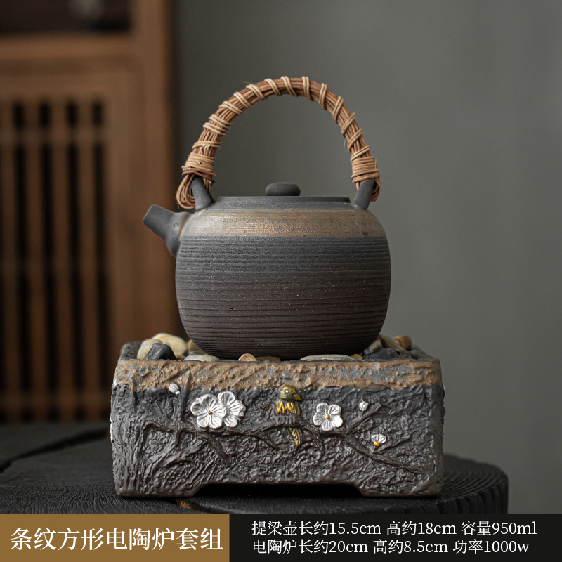 Bán buôn gốm thô bếp nấu trà bếp điện bếp nấu trà Bộ đồ nấu trà gốm sứ trong nhà cổ điển bếp nấu trà