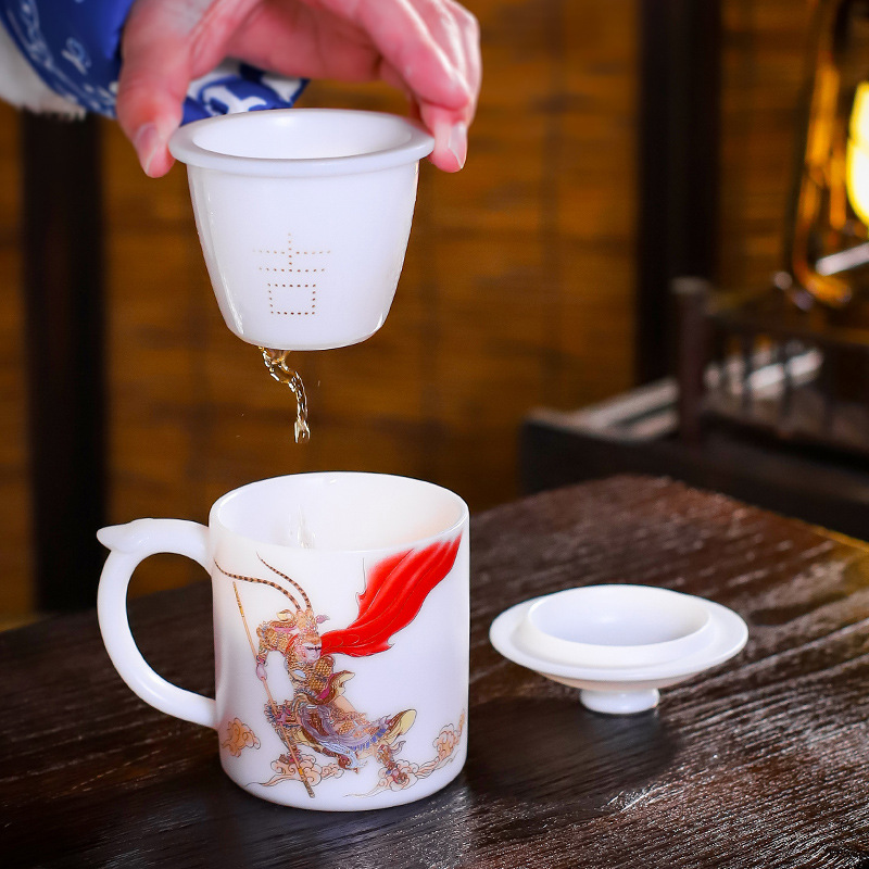 Guo Zhibao Cốc cá nhân cao cấp dành cho nam Bộ ba mảnh Cốc lọc trà