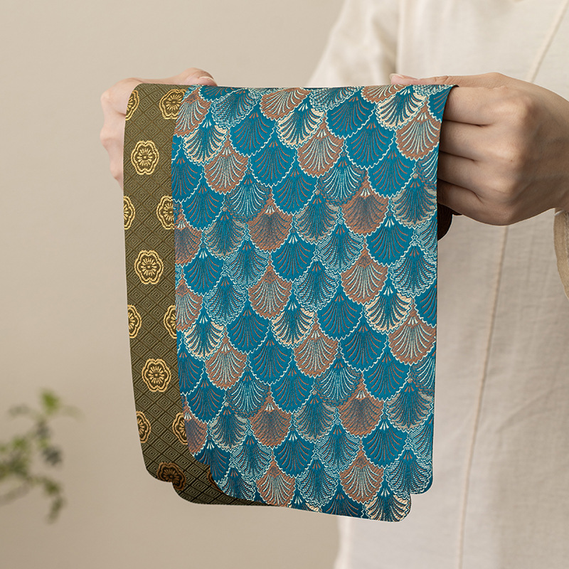 Bàn trà Jacquard cao cấp cổ điển Hai mặt bàn trà phong cách Trung Quốc mới bàn trà vải cotton chống thấm nước phong cách Nhật Zen