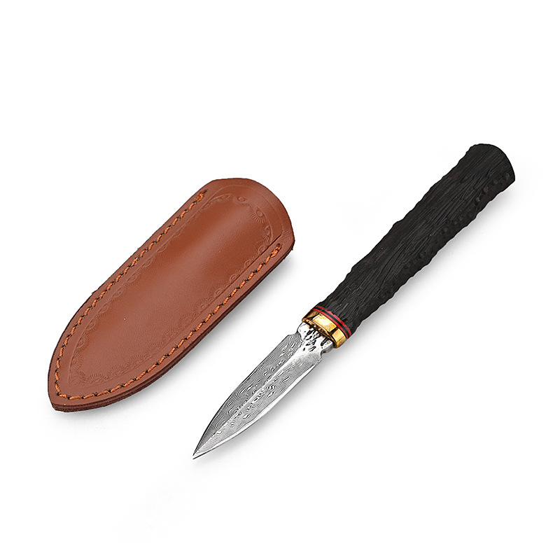 Nhà sản xuất bán buôn gỗ đàn hương gỗ đặc Damascus Pu'er dao trà thủ công Kim Trà hình nón Bộ trà Kung Fu