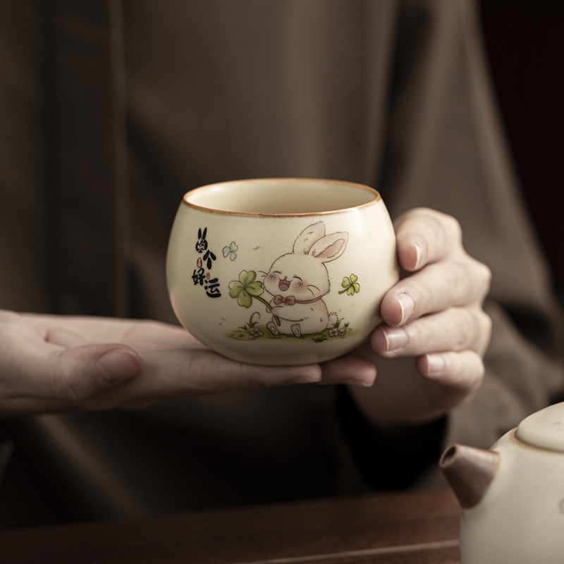 Cốc trà đơn cốc trà Kung Fu bộ trà lớn cốc chủ sở hữu hộp quà tặng tay