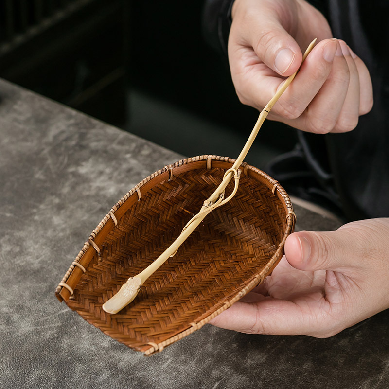 Bộ ba món Chazezhu Bộ trà Zen Nhật Bản Bộ trà sơn mài lớn Phụ kiện khăn lau bằng tre đan thủ công để thưởng thức Hoa Sen Trà