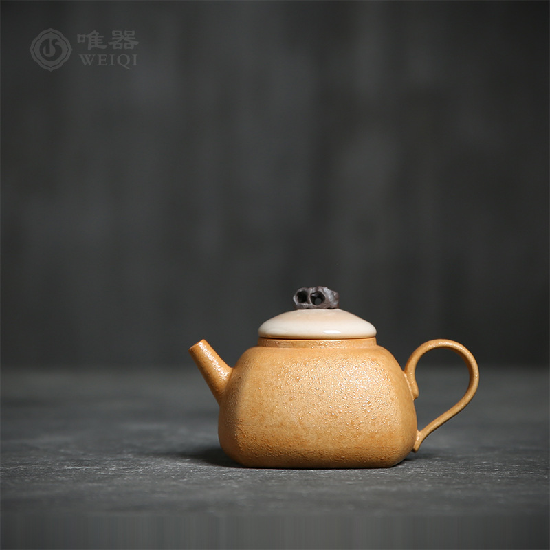 Bộ trà Kung Fu gốm sứ Ấm trà thủ công Ngô Tuấn Ấm trà đơn gia dụng men ngọc Ấm sứ nhỏ cổ điển cao cấp