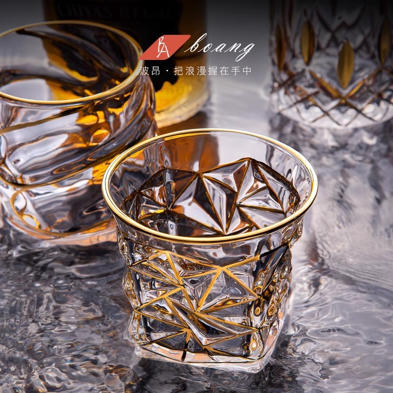 Bộ rượu whisky pha lê sáng tạo phong cách Châu Âu Bộ rượu vang pha lê cao cấp