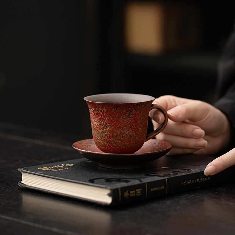 Tách cà phê gốm dùng trong gia đình, tách trà dùng cho trà chiều, phong cách cổ điển, tách trà bùn đá, ấm trà cầm tay, ấm pha trà.