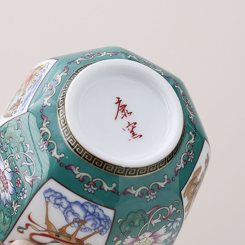 Cốc trà sứ trắng cao cấp tráng men, cốc chủ nhân cỡ lớn gốm sứ, cốc trà chuyên dụng cá nhân gia dụng Bafang Jucai